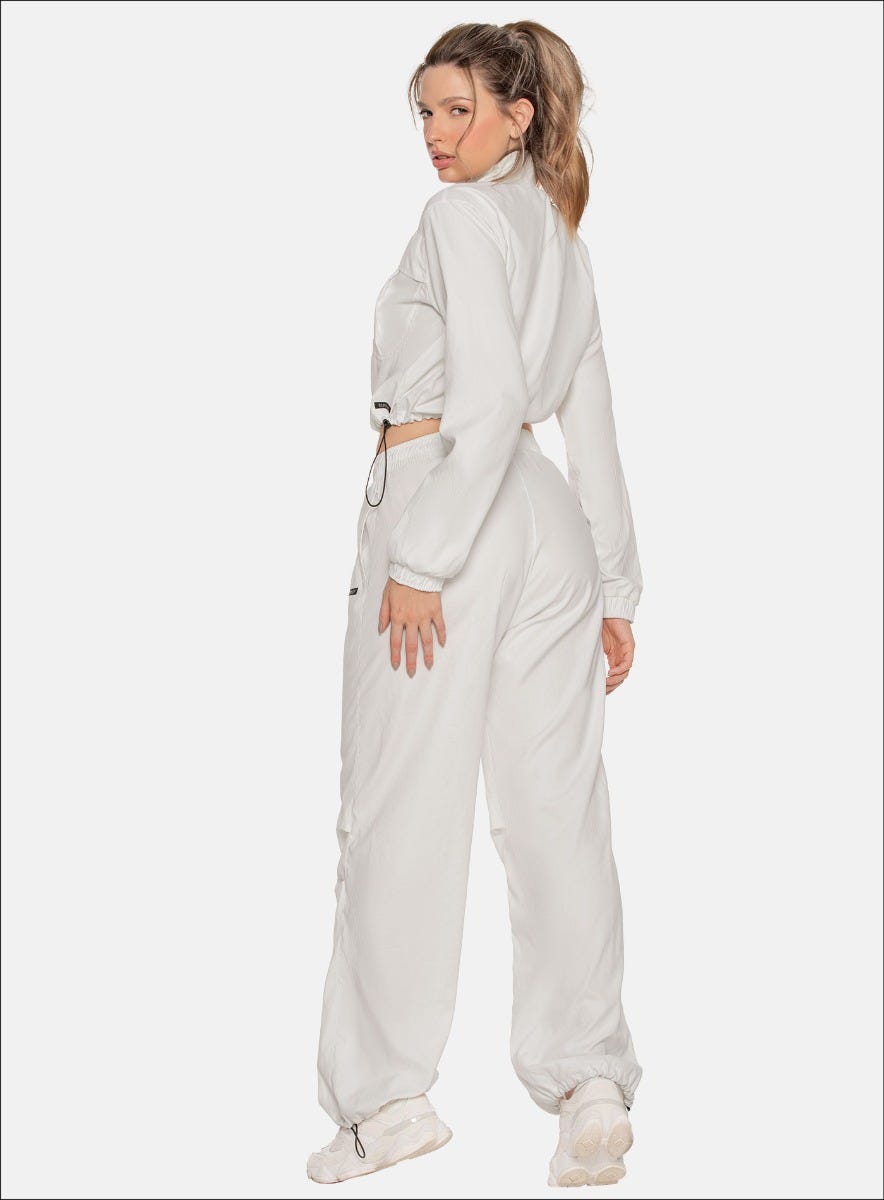 Pantalon casual color marfil para mujer, marca BABALÚ, referencia 110453, vista trasera. Compra al por mayor en babalu.com.co en COP.