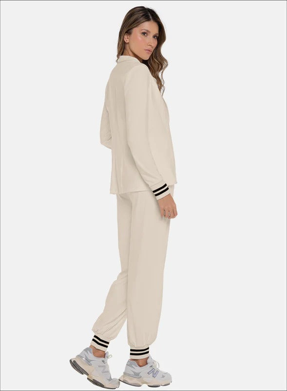 Pantalon casual color marfil para mujer, marca BABALÚ, referencia 111793, vista lateral. Compra al por mayor en babalu.com.co en COP.