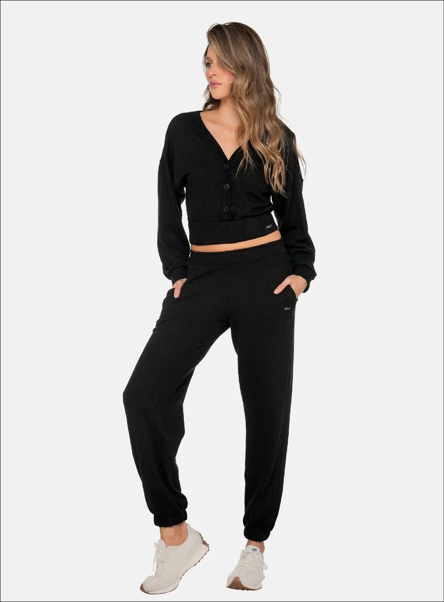 Pantalon casual color negro para mujer, marca BABALÚ, referencia 111573, vista frontal. Compra al por mayor en babalu.com.co en COP.