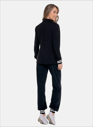 Pantalon casual color negro para mujer, marca BABALÚ, referencia 111793, vista trasera. Compra al por mayor en babalu.com.co en COP.