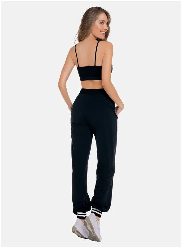 Pantalon casual color negro para mujer, marca BABALÚ, referencia 111793, vista trasera. Compra al por mayor en babalu.com.co en COP.