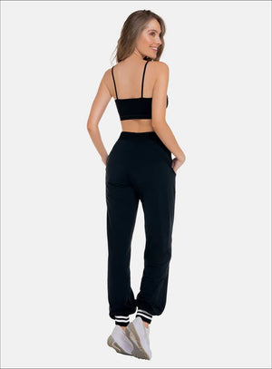 Pantalon casual color negro para mujer, marca BABALÚ, referencia 111793, vista trasera. Compra al por mayor en babalu.com.co en COP.