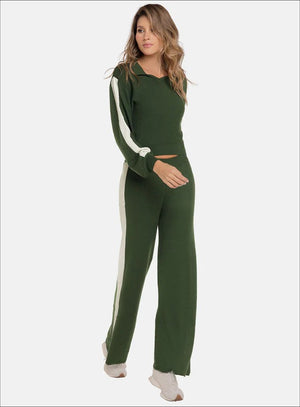Pantalon casual color verde para mujer, marca BABALÚ, referencia 112743, vista frontal. Compra al por mayor en babalu.com.co en COP.