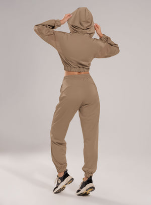 Pantalon deportivo color arequipe para mujer, marca BABALÚ, referencia 112343, vista trasera. Compra al por mayor en babalu.com.co en COP.