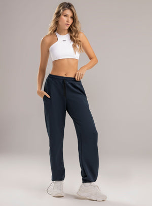 Pantalon deportivo color azul para mujer, marca BABALÚ, referencia 113733, vista frontal. Compra al por mayor en babalu.com.co en COP.