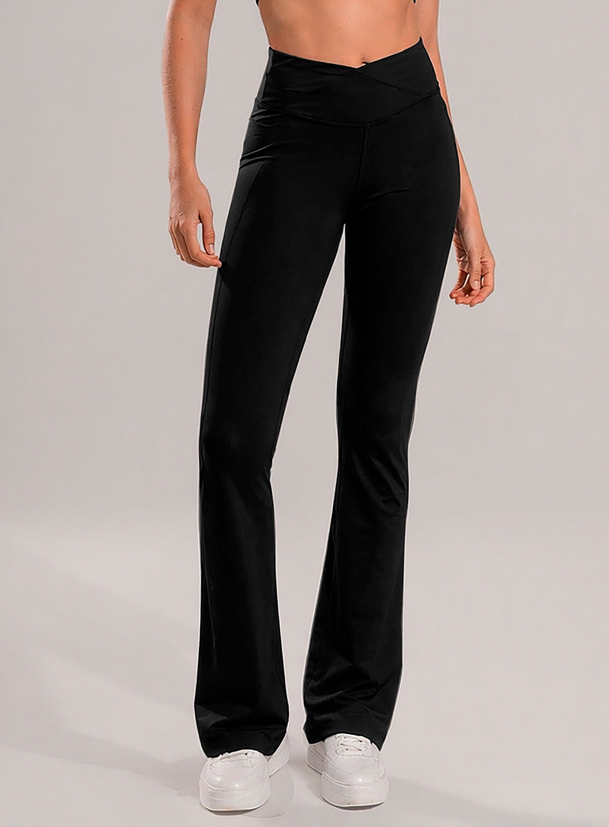 Pantalon tela color negro para mujer, marca BABALÚ, referencia 114673, vista frontal. Compra al por mayor en babalu.com.co en COP.