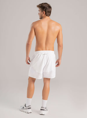 Pantaloneta deportiva color blanco para hombre, marca INIZIO, referencia 86806, vista trasera. Compra al por mayor en babalu.com.co en COP.