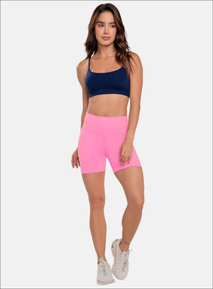 Short deportivo color azul para mujer, marca BABALÚ, referencia 91513, vista frontal. Compra al por mayor en babalu.com.co en COP.
