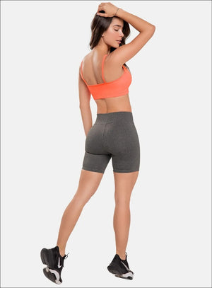 Short deportivo color blanco para mujer, marca BABALÚ, referencia 91513, vista trasera. Compra al por mayor en babalu.com.co en COP.