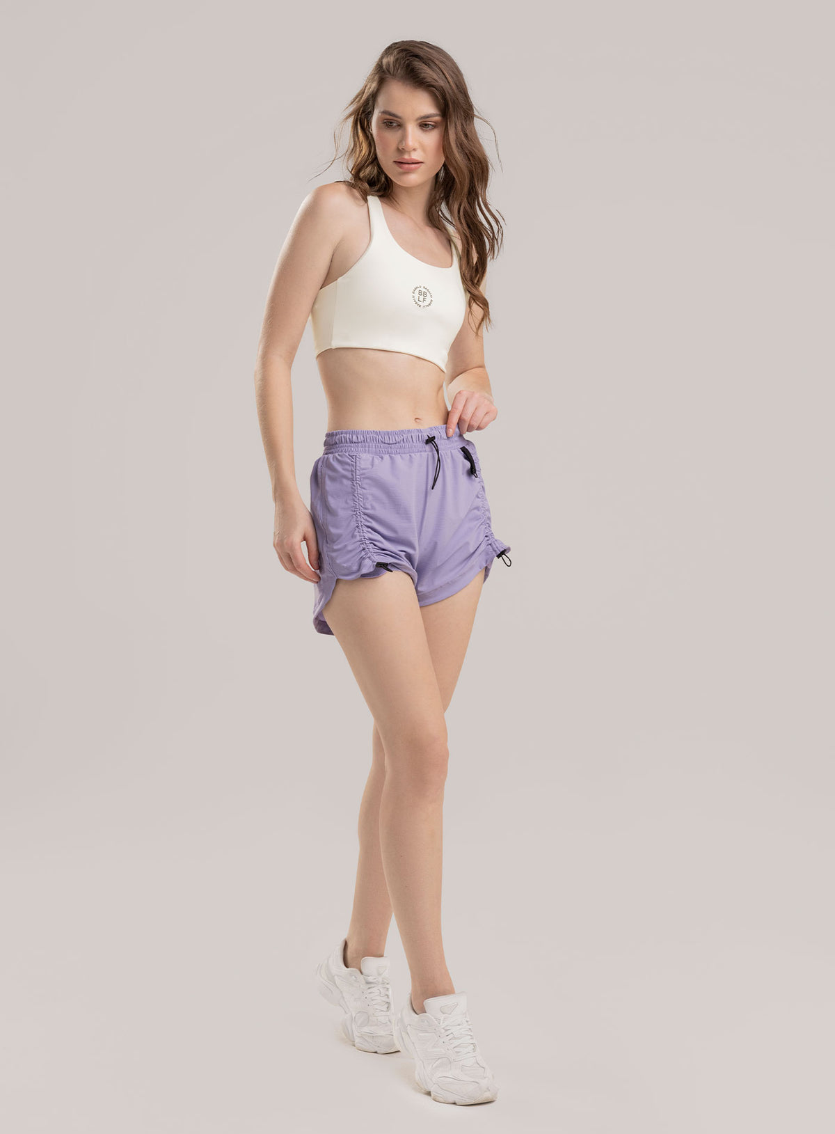 Short deportivo color morado, marca BABALÚ, referencia 113703, vista detalle. Compra al por mayor en babalu.com.co en COP.