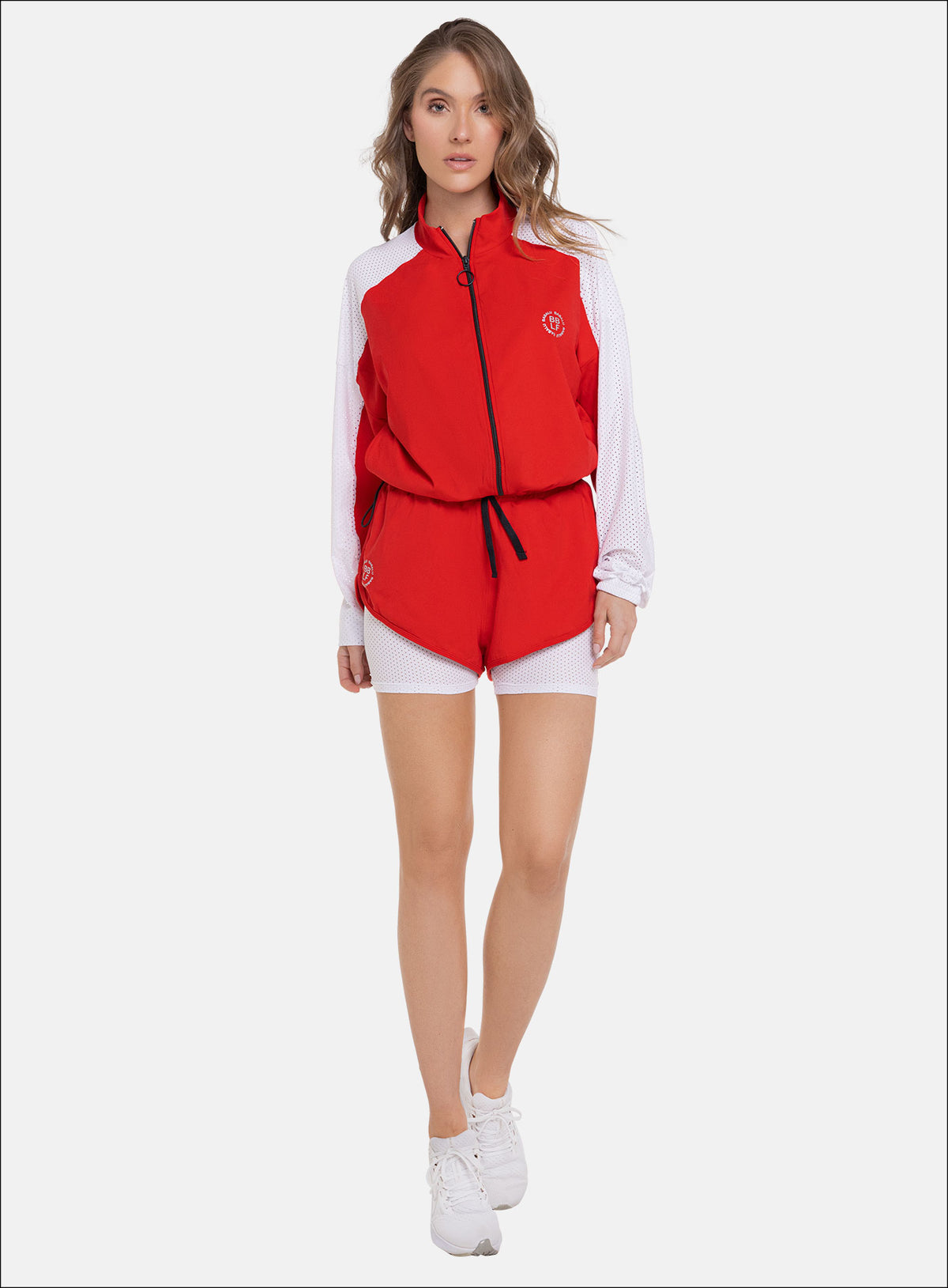 Short deportivo color rojo para mujer, marca BABALÚ, referencia 109143, vista frontal. Compra al por mayor en babalu.com.co en COP.