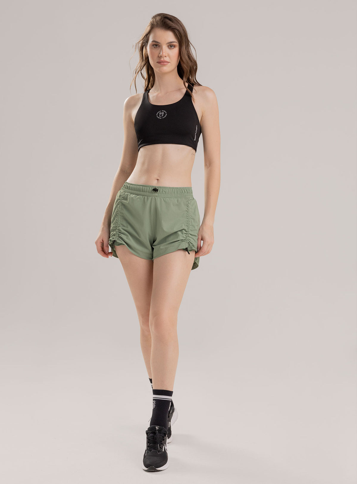 Short deportivo color verde, marca BABALÚ, referencia 113703, vista detalle. Compra al por mayor en babalu.com.co en COP.