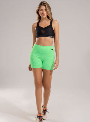 Short deportivo color verde para mujer, marca BABALÚ, referencia 112813, vista frontal. Compra al por mayor en babalu.com.co en COP.
