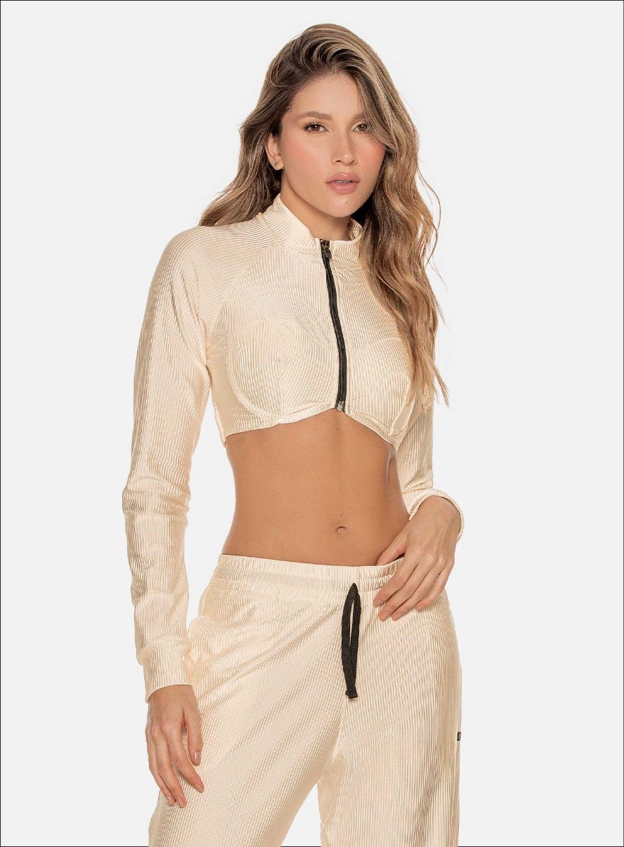 Top casual color marfil para mujer, marca BABALÚ, referencia 110353, vista frontal. Compra al por mayor en babalu.com.co en COP.