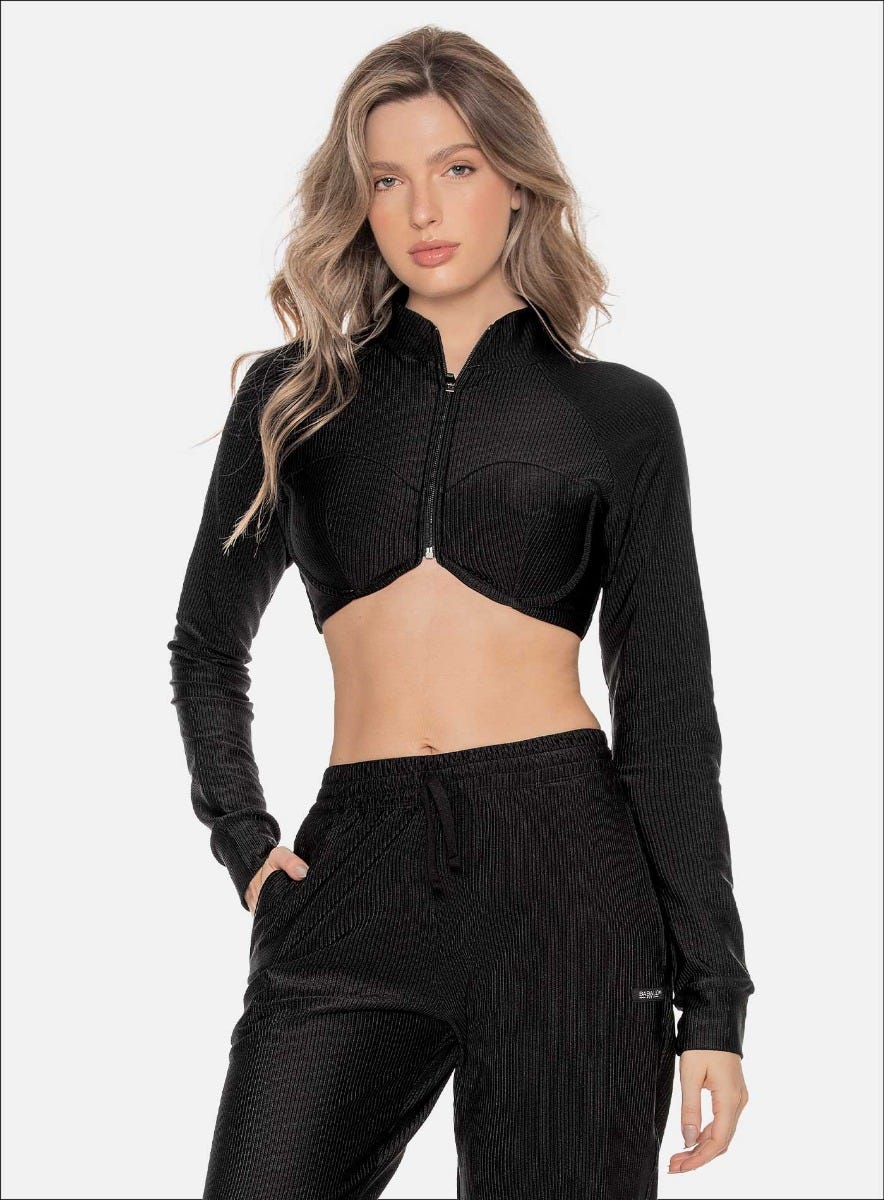 Top casual color negro para mujer, marca BABALÚ, referencia 110353, vista frontal. Compra al por mayor en babalu.com.co en COP.