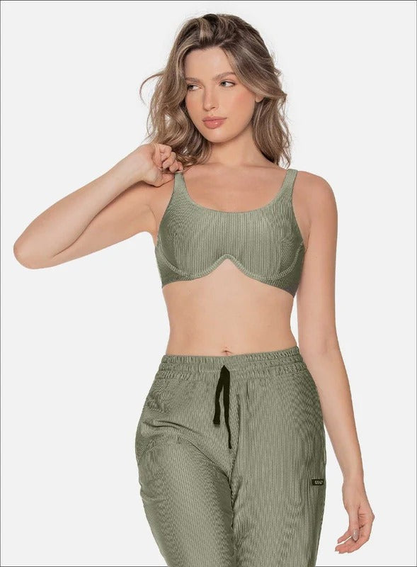 Top casual color verde, marca BABALÚ, referencia 110793, vista frontal. Compra al por mayor en babalu.com.co en COP.