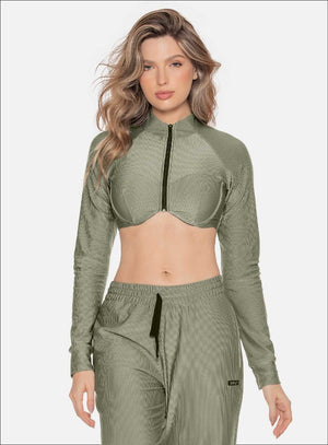Top casual color verde para mujer, marca BABALÚ, referencia 110353, vista frontal. Compra al por mayor en babalu.com.co en COP.