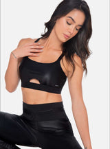 TOP DEPORTIVO POLIAMIDA APARIENCIA CUERO