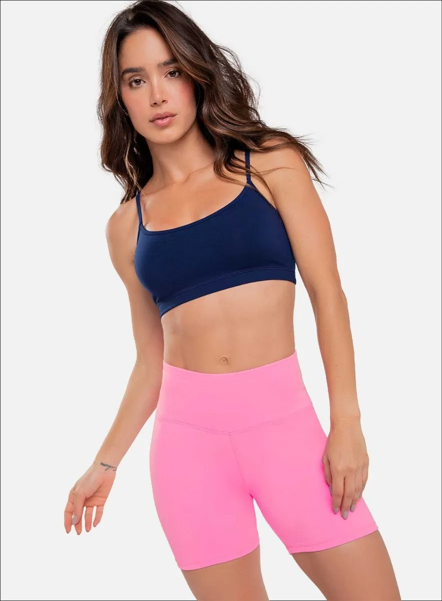 Top deportivo color azul para mujer, marca BABALÚ, referencia 15943, vista frontal. Compra al por mayor en babalu.com.co en COP.