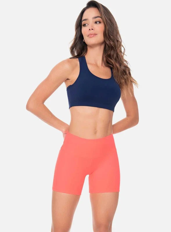 Top deportivo color azul para mujer, marca BABALÚ, referencia 30053, vista frontal. Compra al por mayor en babalu.com.co en COP.