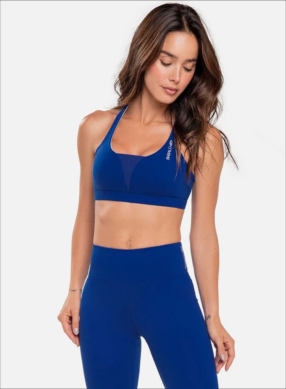 Top deportivo color azul para mujer, marca BABALÚ, referencia 32553, vista detalle. Compra al por mayor en babalu.com.co en COP.