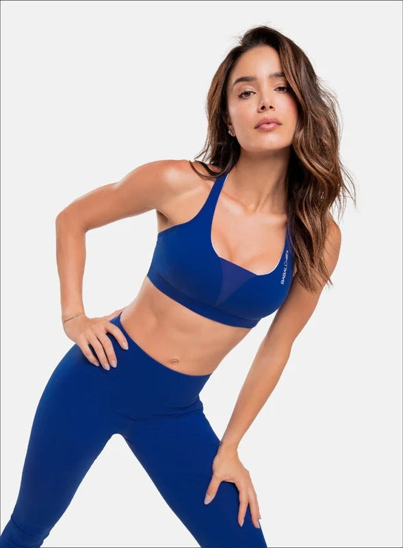 Top deportivo color azul para mujer, marca BABALÚ, referencia 32553, vista detalle. Compra al por mayor en babalu.com.co en COP.