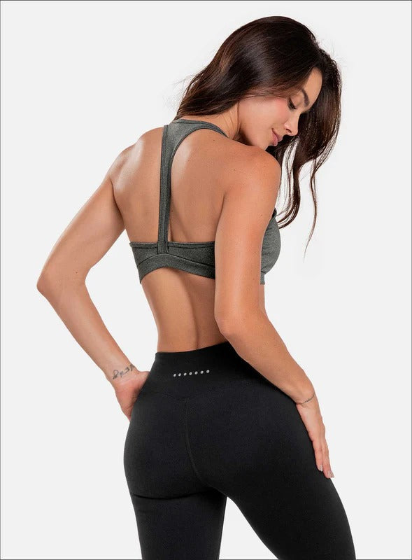 Top deportivo color azul para mujer, marca BABALÚ, referencia 32553, vista detalle. Compra al por mayor en babalu.com.co en COP.