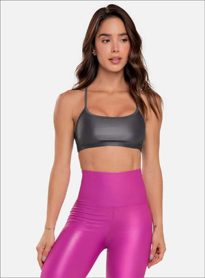 Top deportivo color azul para mujer, marca BABALÚ, referencia 90523, vista frontal. Compra al por mayor en babalu.com.co en COP.