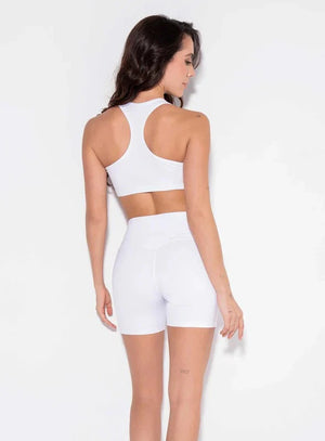 Top deportivo color blanco para mujer, marca BABALÚ, referencia 30053, vista trasera. Compra al por mayor en babalu.com.co en COP.