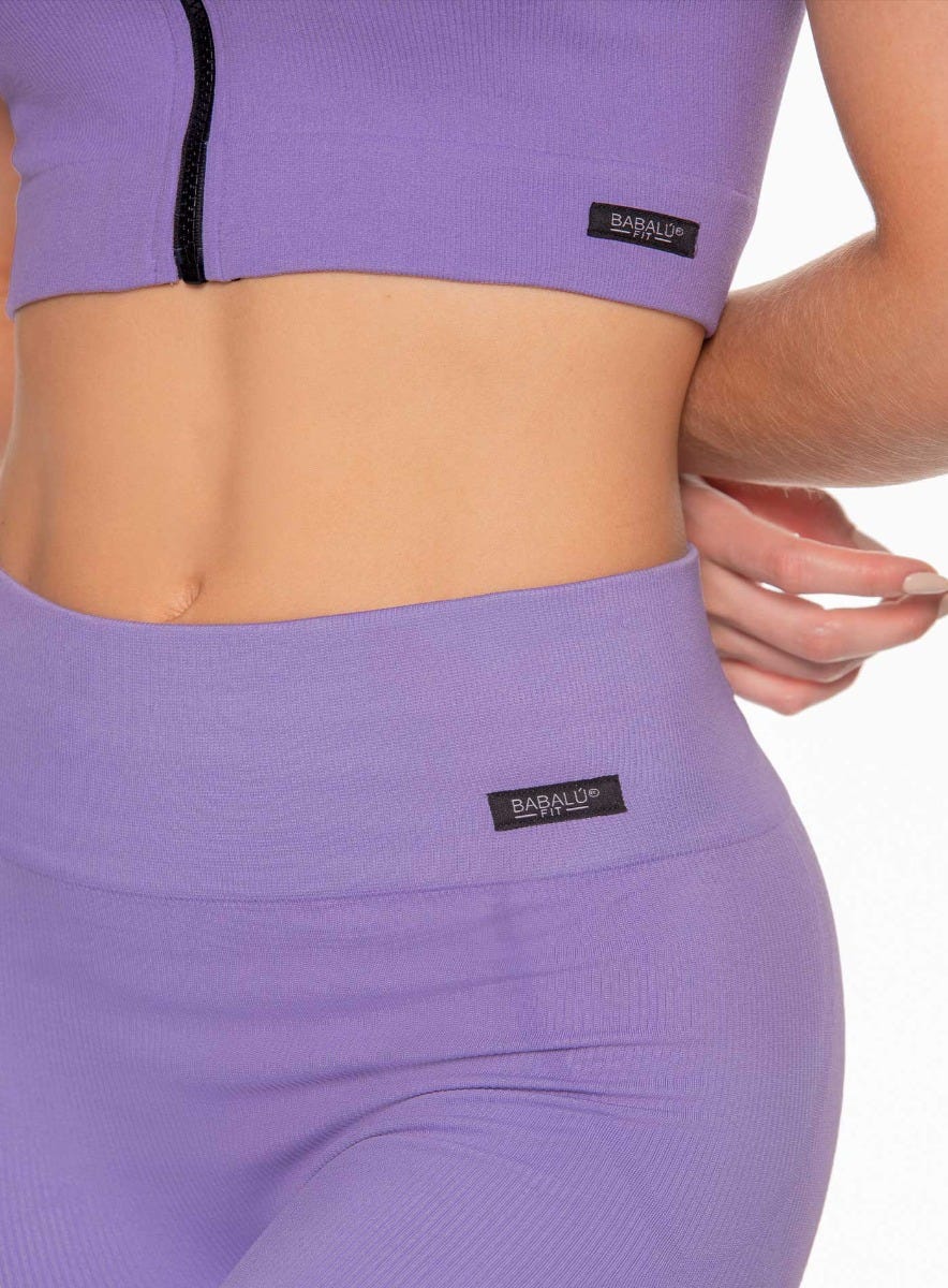Top deportivo color lila baby para mujer, marca BABALÚ, referencia 108173, vista frontal. Compra al por mayor en babalu.com.co en COP.