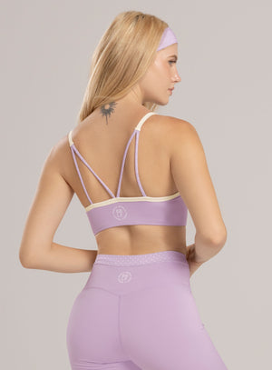 Top deportivo color lila baby para mujer, marca BABALÚ, referencia 115823, vista trasera. Compra al por mayor en babalu.com.co en COP.