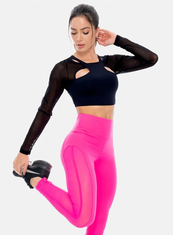Top deportivo color negro para mujer, marca BABALÚ, referencia 106283, vista frontal. Compra al por mayor en babalu.com.co en COP.