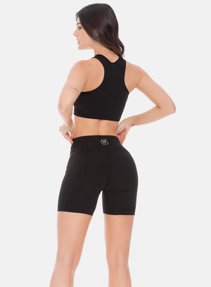 Top deportivo color negro para mujer, marca BABALÚ, referencia 108813, vista trasera. Compra al por mayor en babalu.com.co en COP.