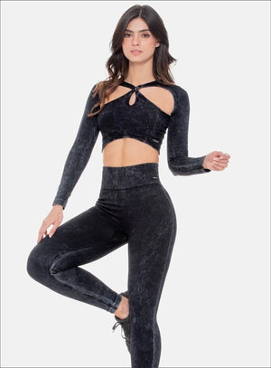 Top deportivo color negro para mujer, marca BABALÚ, referencia 108893, vista frontal. Compra al por mayor en babalu.com.co en COP.