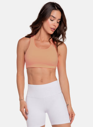 Top deportivo color palo rosa para mujer, marca BABALÚ, referencia 97293, vista frontal. Compra al por mayor en babalu.com.co en COP.