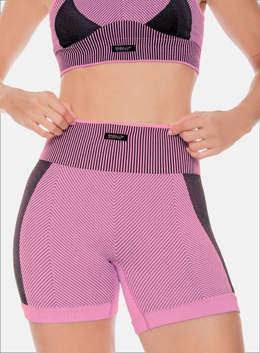 Top deportivo color rosado para mujer, marca BABALÚ, referencia 108873, vista detalle. Compra al por mayor en babalu.com.co en COP.