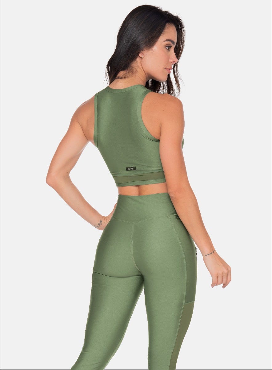Top deportivo color verde, marca BABALÚ, referencia 110773, vista detalle. Compra al por mayor en babalu.com.co en COP.