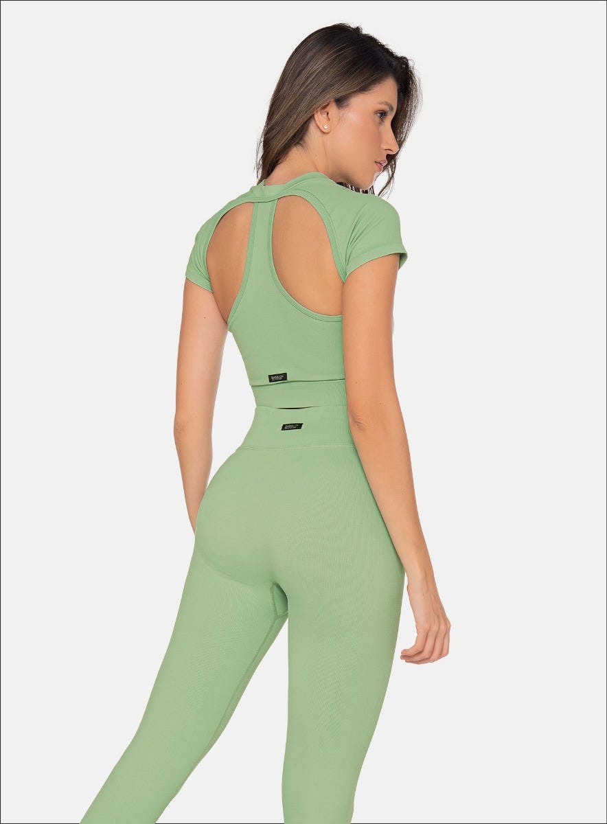 Top deportivo color verde, marca BABALÚ, referencia 111823, vista detalle. Compra al por mayor en babalu.com.co en COP.