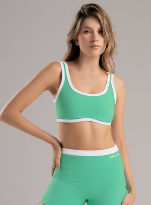 Top deportivo color verde, marca BABALÚ, referencia 113173, vista detalle. Compra al por mayor en babalu.com.co en COP.