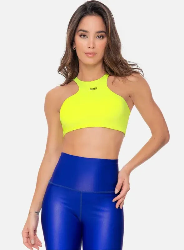 Top deportivo color verde para mujer, marca BABALÚ, referencia 95763, vista frontal. Compra al por mayor en babalu.com.co en COP.