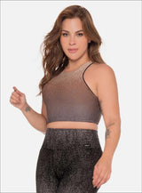 TOP DEPORTIVO POLIAMIDA JACQUARD CON EFECTO DEGRADE