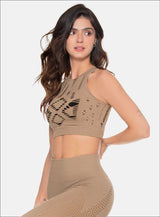 TOP DEPORTIVO MUJER POLIAMIDA SIN COSTURAS TALLA ÚNICA