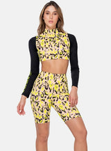 TOP DEPORTIVO MUJER SUBLIMADO CON CIERRE Y MANGA LARGA TALLA S - M