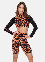 TOP DEPORTIVO MUJER SUBLIMADO CON CIERRE Y MANGA LARGA TALLA S - M