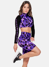 TOP DEPORTIVO MUJER SUBLIMADO CON CIERRE Y MANGA LARGA TALLA S - M