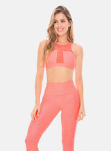 TOP DEPORTIVO MUJER EN TELA JACQUARD CON ELÁSTICO INTERNO  TALLA S - M - ¡PRECIO ESPECIAL!