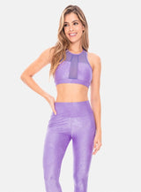 TOP DEPORTIVO MUJER EN TELA JACQUARD CON ELÁSTICO INTERNO  TALLA S - M - ¡PRECIO ESPECIAL!