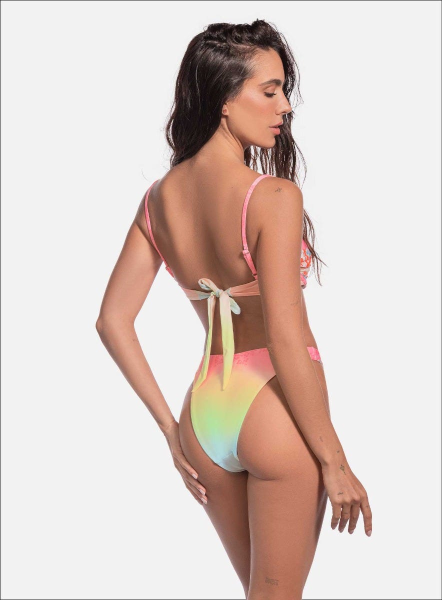 VESTIDO DE BA;O DOS PIEZAS, TOP COPA RECOGIDA CON VARILLA